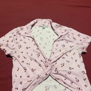 Gaze Pink and Purple Floral Top